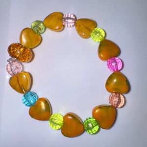 Vibrant Heart Bead Bracelet